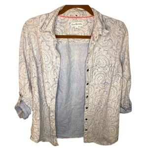 Kim Rogers Paisley Light Denim button up shirt